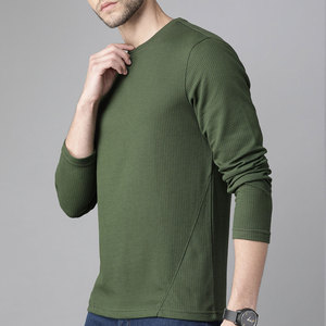 Camiseta Moderna de Punto Waffle Elástica y Cómoda para Uso Diario, Transpirable, Suave al Tacto, Informal para Verano - Product Image 3