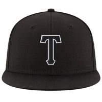 Casquette Snapback Ajustable Décontractée en Tissu Satiné Brodé 3D Noir et Blanc Personnalisée pour Sports de Plein Air, Fêtes, Plage et Voyages