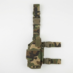 Holster tactique en jean imperméable à porter sur la jambe avec sangle d'épaule arquée, double sangle de jambe et fermeture éclair pour la chasse, le camping et les activités de plein air - Product Image 3