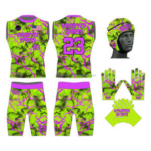 Uniformes de Fútbol Americano 7v7 con Logotipo Personalizado, Sublimados, Impresos, Transpirables, de Malla, Compresión, Antibacterianos, de Secado Rápido para Hombre - Product Image 4
