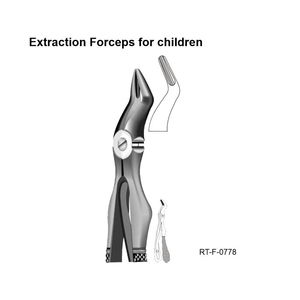 Forceps d'extraction ergonomiques pour enfants, modèle anglais, en acier inoxydable, par Roboz Tech Pakistan - Product Image 4
