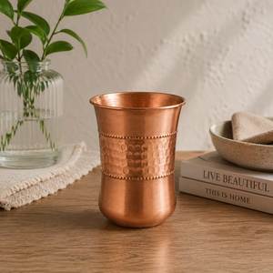 Tasses courtes en cuivre artisanal écologiques de haute qualité avec revêtement émaillé pour la maison et les mariages AUREVIA CRAFTS - Product Image 5