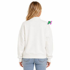 Sweat-shirt personnalisé d'hiver à col montant, broderie frontale, coupe oversize, style streetwear, 100% coton, respirant, anti-boulochage, écologique - Product Image 2