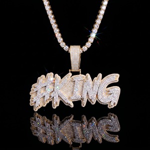 Collar de Gargantilla Estilo Religioso con Colgante de Oso de Hiphop, Chapado en Oro de 18K, con Cristales y Diamantes de Imitación, para Boda, con Cadena de Eslabones Cubanos - Product Image 3