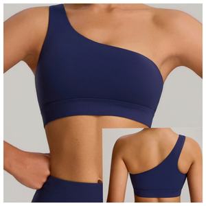 Soutien-gorge de sport pour femme à maintien élevé, respirant, écologique, avec découpes, en nylon et polyester, pour la course et le fitness - Product Image 2