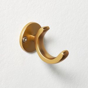 Moderno Gancho de Pared de Metal Pulido con Diseño de Asta, Perchero Individual de Metal para Ropa y Bolsos - Product Image 2
