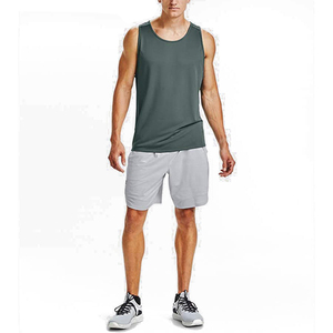 Débardeurs de sport pour hommes de haute qualité, couleur unie, respirants, col en V, côtelés, 100% polyester, taille extensible, coupe musclée - Product Image 4