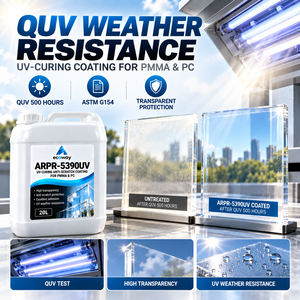 ECOWAY ARPR-5390UV QUV 500H สารเคลือบป้องกันรอยขีดข่วนแบบใส ทนทานต่อสภาพอากาศ สำหรับ PMMA PC - Product Image 1