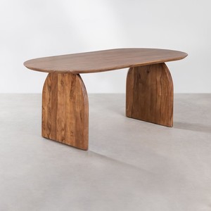 Vandana Hexa Merino Oval <b>dining</b> <b>table</b> in acacia wood (200x100 cm) Bedum - Product Image 3