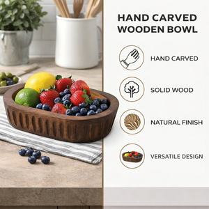 Tazón de Madera Estilo Rústico para Servir Pasta, Fideos, Ensaladas y Comida Rápida, Reutilizable y Ecológico - Product Image 5