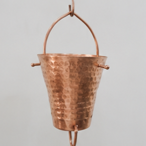 Ensemble de Chaînes de Pluie en Cuivre pour Décoration de Jardin Extérieur, Style Simple, avec Seau Suspendu - Product Image 3
