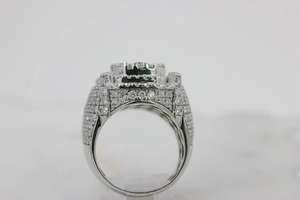 แหวนเพชรโมอิสซาไนต์แบบ Iced Out เงินแท้ 925 ระดับ VVS สไตล์ฮิปฮอป แหวนหรูหราสำหรับงานแต่งงาน - Product Image 2