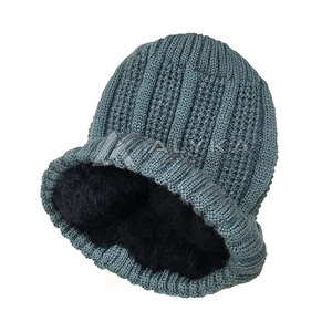 Bonnets pour adultes, doux, 100% laine tricotée, revers plié, OEM, unisexe, décontractés, ajustables, faits à la main, de haute qualité - Product Image 3