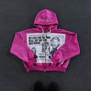 Conjunto de 2 Piezas de Chándal con Pedrería Personalizado, Sudadera con Capucha Extra Grande, Ropa Urbana - Product Image 4