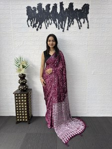 Green Silk Saree With Embroidery Traditional Women's Wear India Pakistan <b>Wedding</b> Engagement All Seasons - Product Image 4