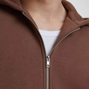 Nouvelle arrivée : sweat à capuche zippé surdimensionné pour homme, 100% coton, broderie numérique, respirant, entièrement personnalisable - Product Image 5