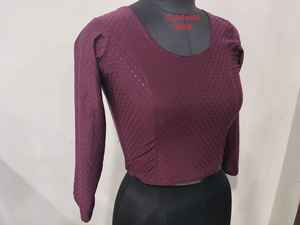 Blouse formelle indienne de qualité export, tissée, extensible, à manches longues, pour femmes, pour les occasions de mariage - Product Image 4