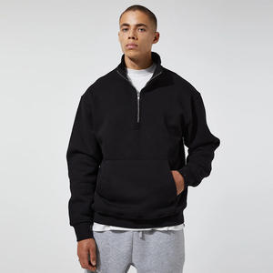 Sudadera informal de forro polar con media cremallera para hombre en oferta, sudaderas de manga larga para hombre de marca privada con servicio OEM - Product Image 3