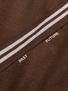 Wholesale Coated Unisex Collarless Brown White Color Block Varsity Winter Versity Jacket-New Arrival High Quality Heated WP Fit - Product Image 4