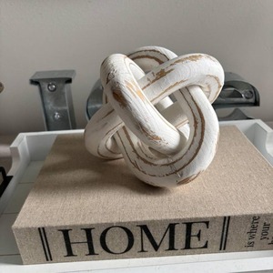 Cadena Decorativa de Madera de Lujo de Color Blanco para Hogar y Jardín, Cadena de Madera 100% Natural, Estilo Rústico, Cadena de Madera Hecha a Mano con Buen Acabado - Product Image 1