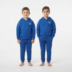 Conjunto Deportivo para Niños, Sudadera con Cremallera Completa y Pantalones Jogger, Color Sólido, Dos Piezas, Ropa Casual, Logotipo Personalizado, Proveedor Mayorista - Product Image 6