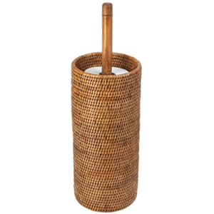 Portarrollos de Papel Higiénico Artex Hai Nam, Diseño Bohemio, Organizador de Almacenamiento de Ratán, Independiente - Product Image 1