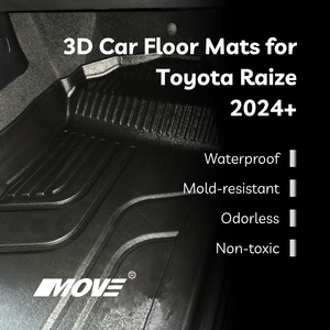 พรมปูพื้นรถยนต์ TPE ผลิตจากโรงงานโดยตรง สำหรับ Toyota Raize 2021+ ป้องกันทุกสภาพอากาศ กันลื่น คุณภาพสูง ผลิตภัณฑ์ระดับพรีเมียม - Product Image 5