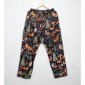 ชุดนอนผู้หญิง 2 ชิ้น ผ้าฝ้ายแท้ 100% ลายดอกไม้ คลาสสิก โรแมนติก วินเทจ ทำมือ เนื้อผ้านุ่มลื่น ระบายอากาศได้ดี แห้งเร็ว เอวยางยืด - Product Image 2