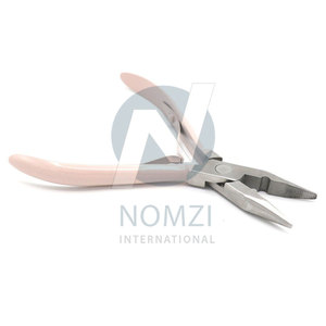Hair Extension Tools Kit Pink Color Flat <b>Beads</b> Crimping Plier Gold Duckbill Sectioning Clips C-Shape <b>Needles</b> Wig Thread - Product Image 3