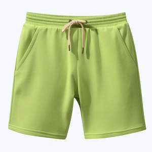Shorts de sport décontractés pour hommes, taille mi-haute, 100 % coton épais, séchage rapide, respirants, taille élastique, style urbain, vente en gros - Product Image 3