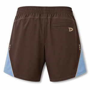 Pantalones Cortos Deportivos para Hombre, Color Marrón Cacao, 100% Poliéster, Cintura Elástica, para Pickleball, Secado Rápido, Rendimiento Atlético - Product Image 3