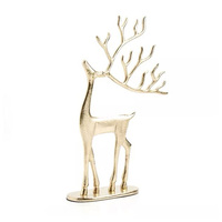 Décoration de Noël en aluminium coulé de qualité supérieure, motif renne, finition miroir, couleur personnalisable, réutilisable, luxe pour la maison