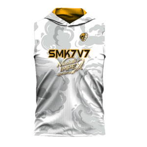 Customized any design in flag football uniforms SMK - 7v7 New men <b>compression</b> sleeveless 7v7 football uniforms - Product Image 1