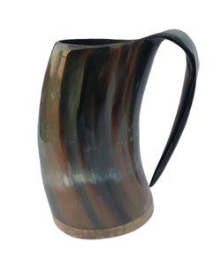 Auténtica Jarra de Cerveza Vikinga Rústica Hecha a Mano, Taza Medieval de Cuerno Natural de Búfalo, Regalo para Hombres y Mujeres - Product Image 6