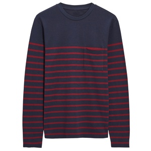 เสื้อยืดวินเทจแขนยาวสำหรับผู้ชายเสื้อยืดผ้าฝ้าย100% ลายทางย้อมสีสำหรับ2022 - Product Image 1