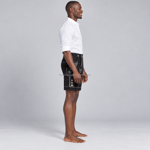 Men's Oktoberfest Bavarian <b>Shorts</b> with Vintage Style Embroidery Adjustable Waistband and Authentic Traditional <b>Festival</b> Appearan - Product Image 4