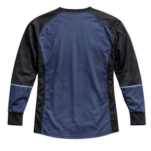 Camiseta de Paintball Azul Marino con Contraste Negro, Sublimación, Cuello en V Corto, 100% Poliéster, Malla Transpirable, Ropa de Equipo Profesional con Ribetes - Product Image 3