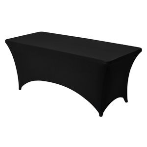 Tovaglia elasticizzata in spandex nero da 8 piedi - Confezione da 3 - Rettangolare - Aderente - Antipiega - Lavabile - Product Image 5