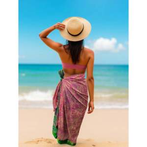 Lot en gros de Saris en soie, Sarongs, Paréos, Écharpes de plage et Cache-maillots de bain 72x45 - Product Image 2