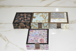 Juego de 6 Posavasos de MDF de Lujo Personalizados, Decorativos para Mesa, con Impresión Personalizada, para Bodas - Product Image 4