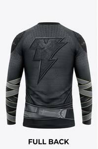 Maillot de moto à manches longues pour homme, imprimé éclair, séchage rapide, % polyester, grande taille, pour adultes, hiver, toutes saisons - Product Image 2