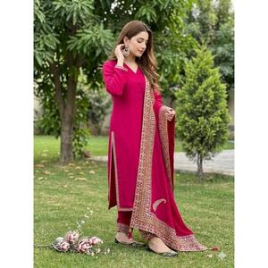 ชุดสาหรี่กะมีซงานปักลายฉลุหนักพิเศษสำหรับวันอีด ดีไซน์ใหม่ แห้งเร็ว คอลเลคชั่นมาแรงสำหรับงานปาร์ตี้และงานแต่งงาน - Product Image 1