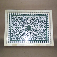 Plateaux de service et de rangement multifonctionnels de luxe moderne en os incrusté poli pour salon, mariages, fêtes et événements – Qualité supérieure