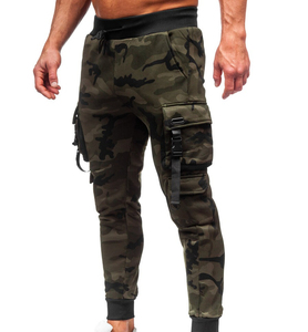 Pantalon de jogging cargo camouflage de luxe pour homme, taille élastique, plusieurs poches, respirant, en polyester, décontracté, directement de l'usine OEM - Product Image 3