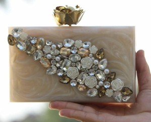 Customized Black Resin <b>Storage</b> <b>Bag</b> Clutch <b>Bag</b> with Crystal & Rhinestone Embellishment Chic Evening Party Bridal Purse Handbag - Product Image 2