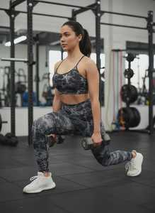 Flexible Two Piece Yoga Training Outfit for Women Lightweight Fitness <b>Clothing</b> with Comfortable Performance Design - Product Image 4