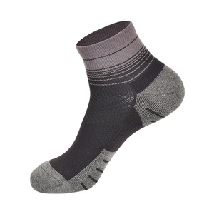 Polyester Nylon Crew <b>Socks</b> Custom Logo Striped Multicolor Digital Print <b>Moisture</b> Wicking Breathable Mesh Running <b>Socks</b> - Product Image 3