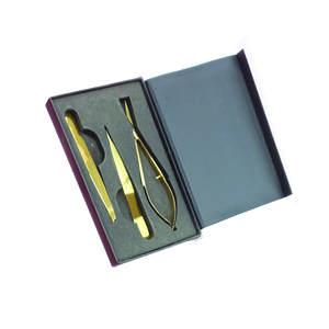 High-Precision Eyelash Tweezers, <b>Lash</b> Extension Tool <b>Kit</b> Spring Action Application Scissors Isolation Tweezers Straight Pointed - Product Image 1