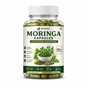 Cápsulas de Moringa Premium OEM 500mg, 60 Cápsulas Veganas, Suplemento Natural Superalimento para Energía, Vitalidad y Equilibrio Nutricional - Product Image 1