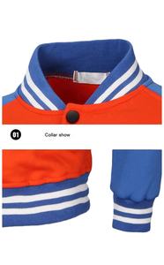 Fleece <b>Men</b> <b>Jacket</b> Leather Sleeve Inside <b>Linen</b> <b>Men</b> Letterman <b>Jacket</b> Stand Collar <b>Men</b> Hot Selling 2021 Amazing Style Stripped Jack - Product Image 4